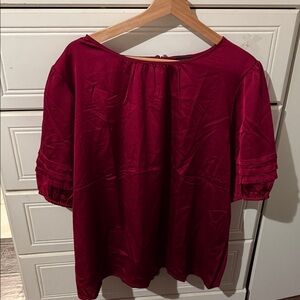 Ann Taylor Factory Deep Red Blouse